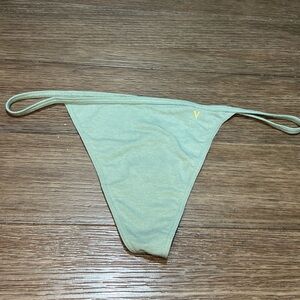 Victoria's Secret Very Sexy Pink V-String Thong Panty Green Large Lingerie NWT